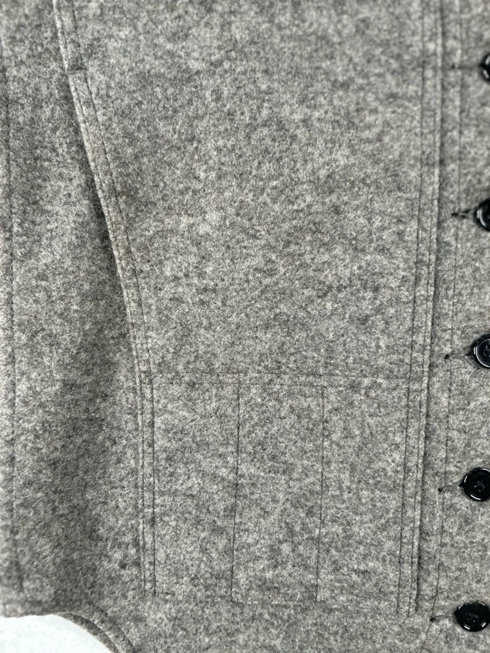 Vintage Filson Virgin Wool Mackinaw Vest 44 Gray Style 20 USA Workwear Hunting - Picture 9 of 10